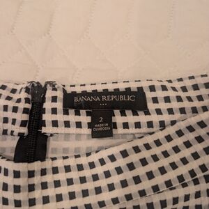 Banana Republic Monochrome Grid Skirt